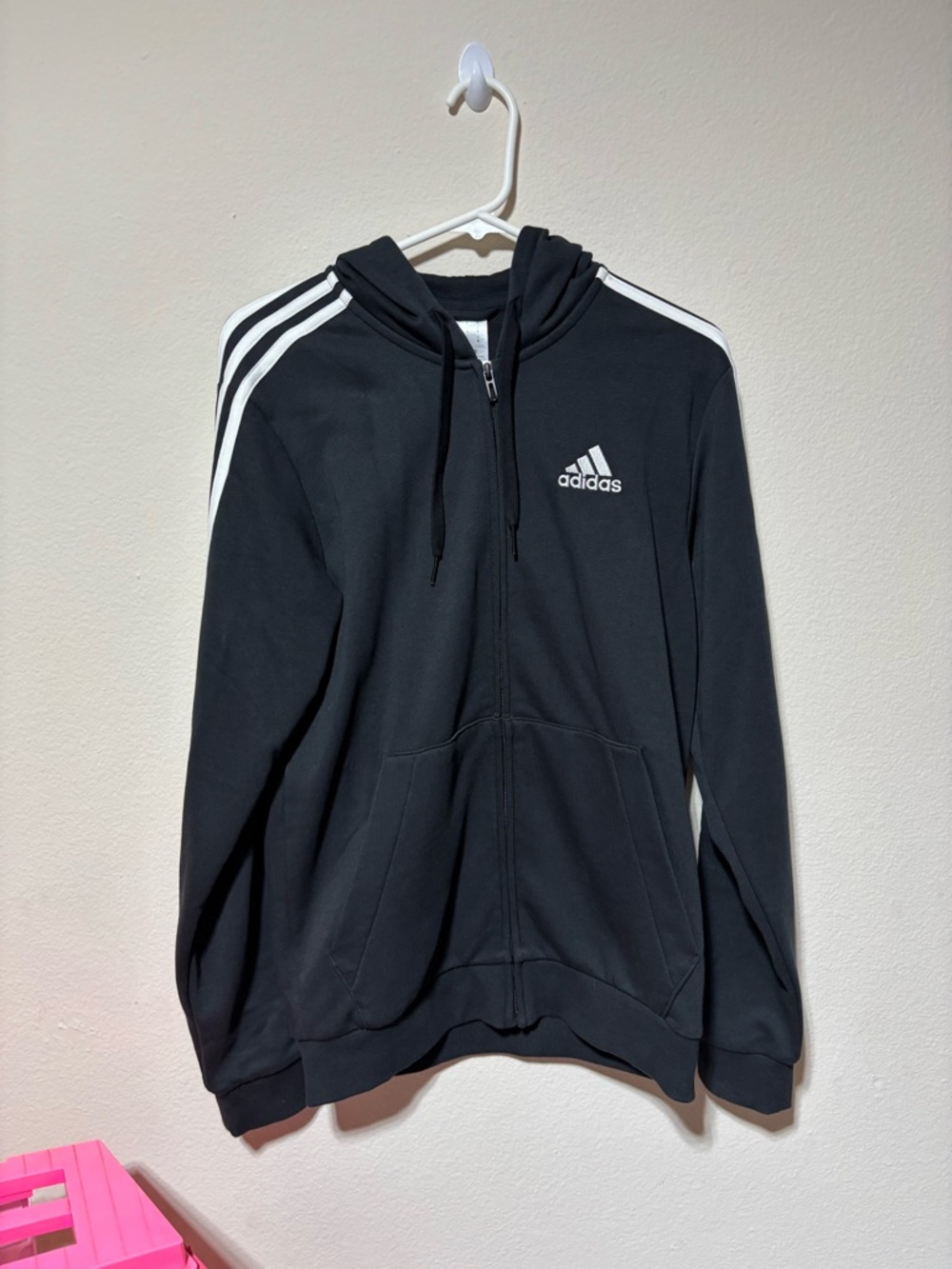 adidas Black Zip Hoodie with Tags